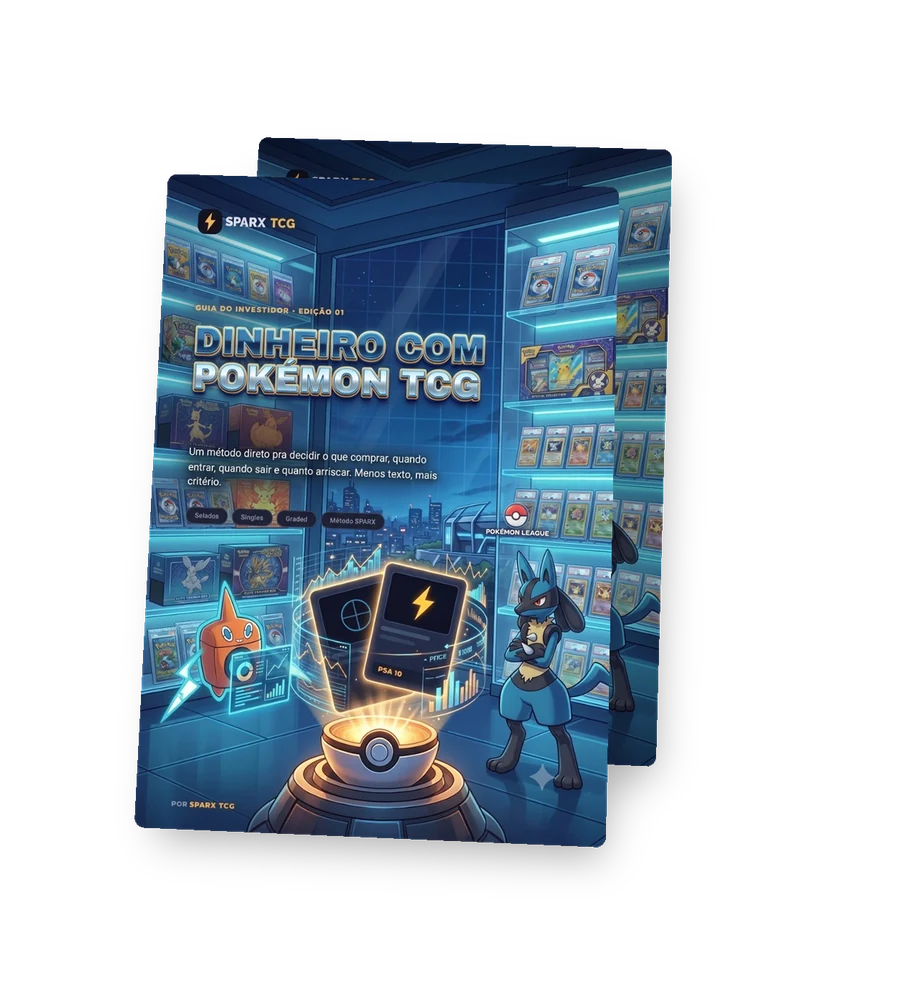 Mockup empilhado do e-book Sparx TCG